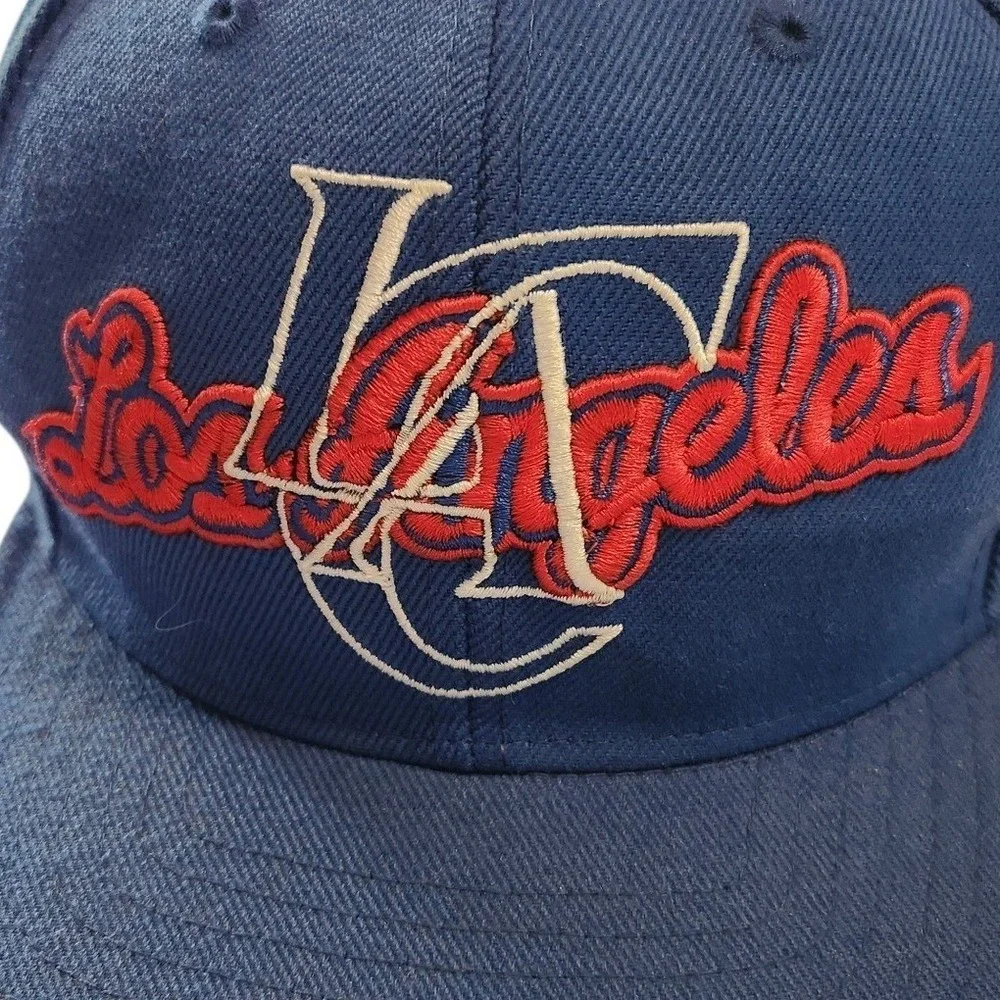 Adidas NBA Los Angeles Clippers Snapback Hat Blue Red LA Logo Cap Mens‎ OSFM